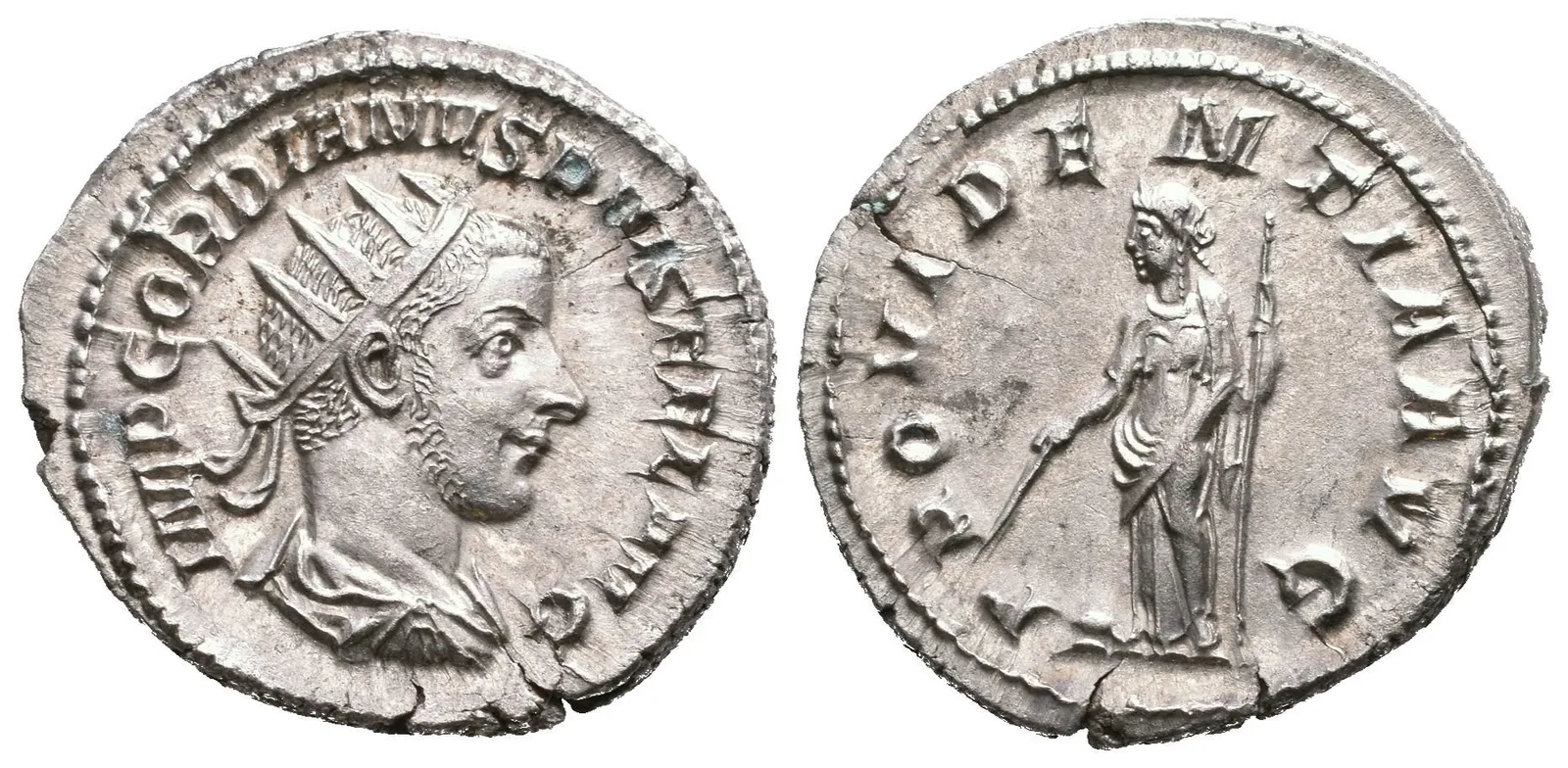 Antoninian, 243 - 244, Rv: PROVIDENTIA AVG, stojící Providentia zleva drží hůlku — 1
