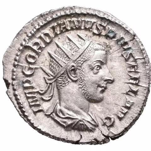 Antoninian, 243 - 244, Rv: PROVIDENTIA AVG, stojící Providentia zleva drží hůlku