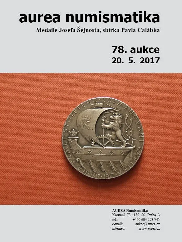 78. Aukce - Medaile Josefa Šajnosta, sbírka Pavla Calábka