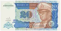 Zaire, 20 Nouveaux Zaires 1993, P.56