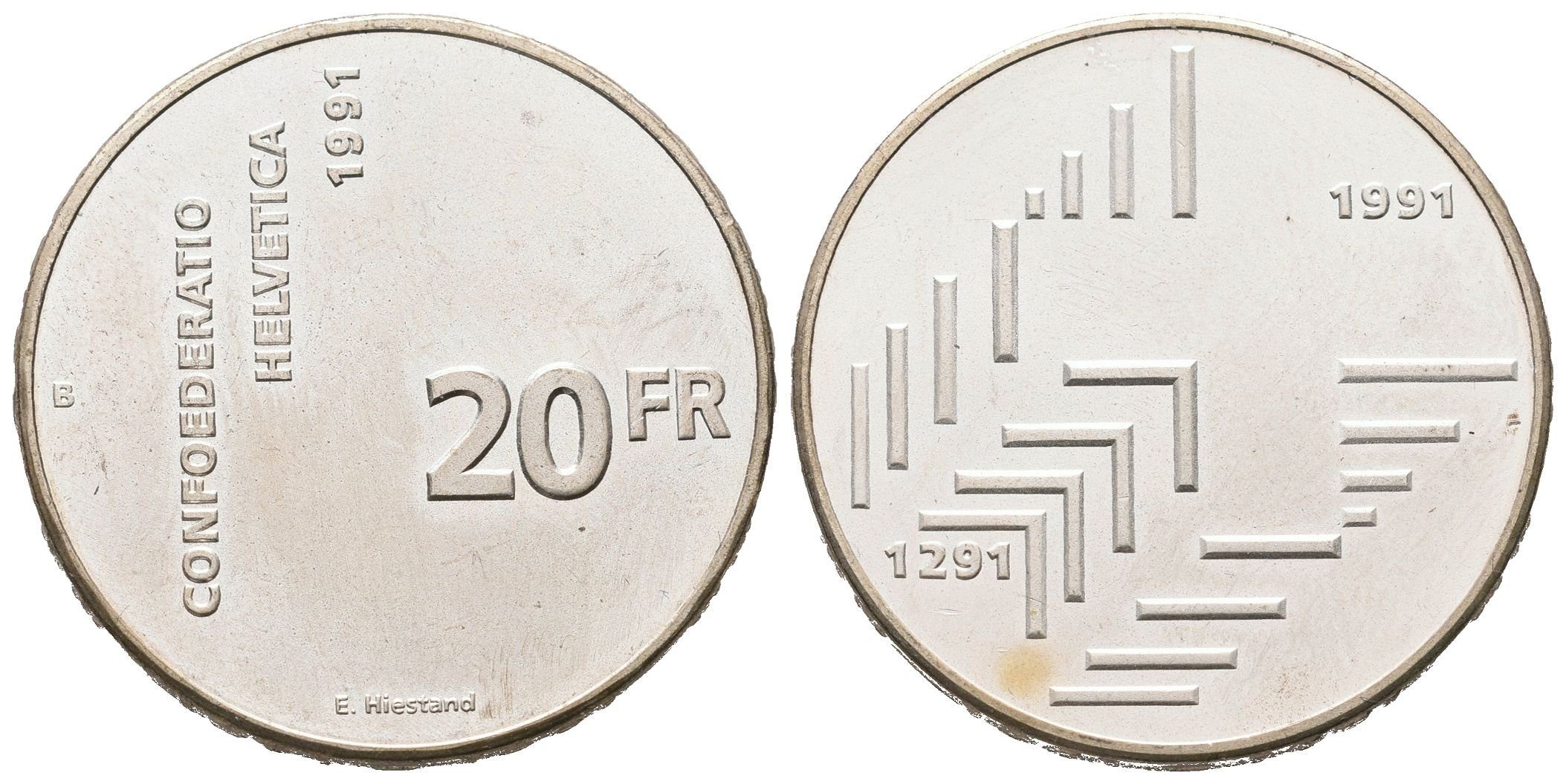 Švýcarsko, 20 Frank 1991 - 700. výročí konfederace