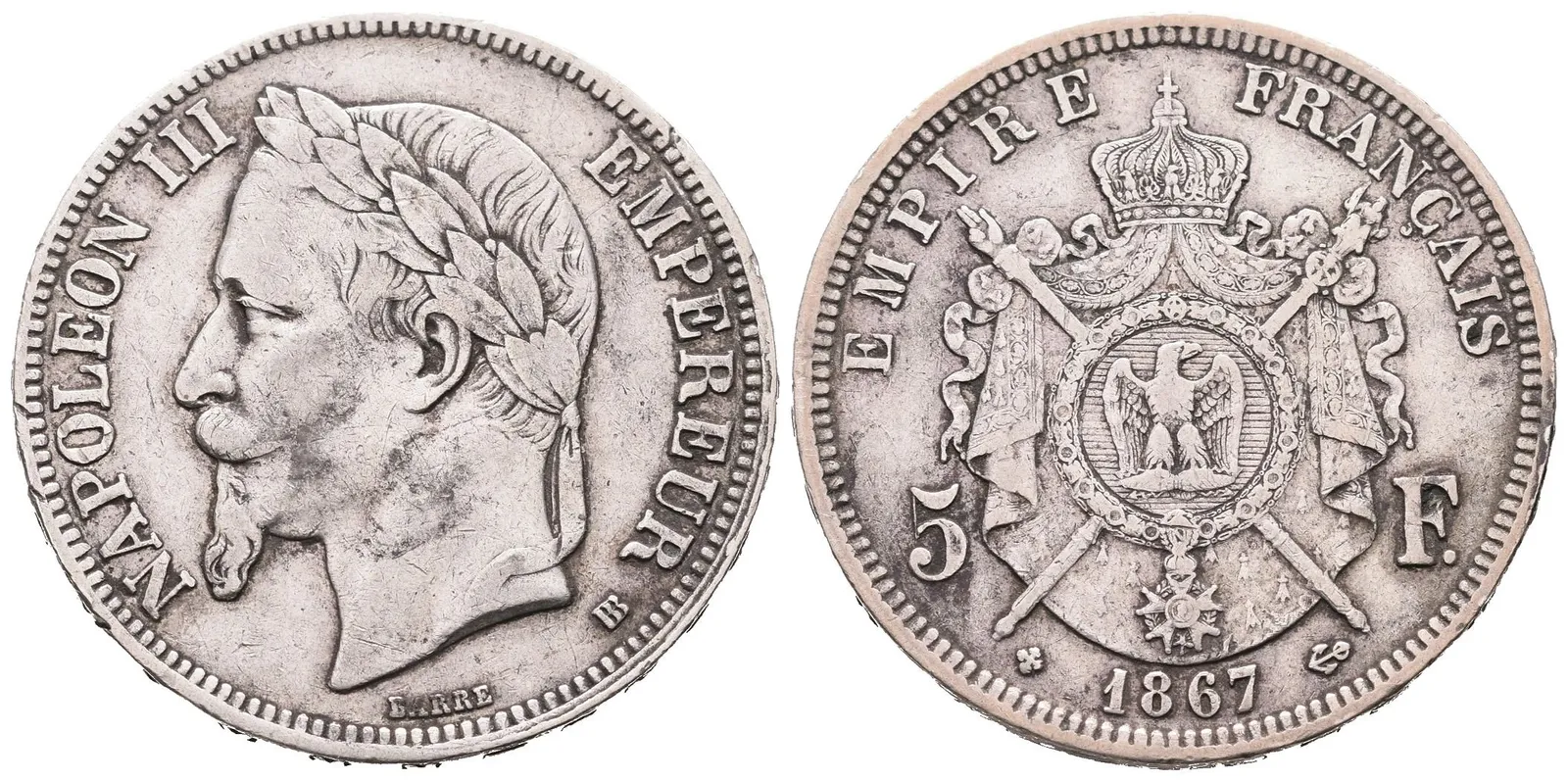 Francie, 5 Frank 1867 BB