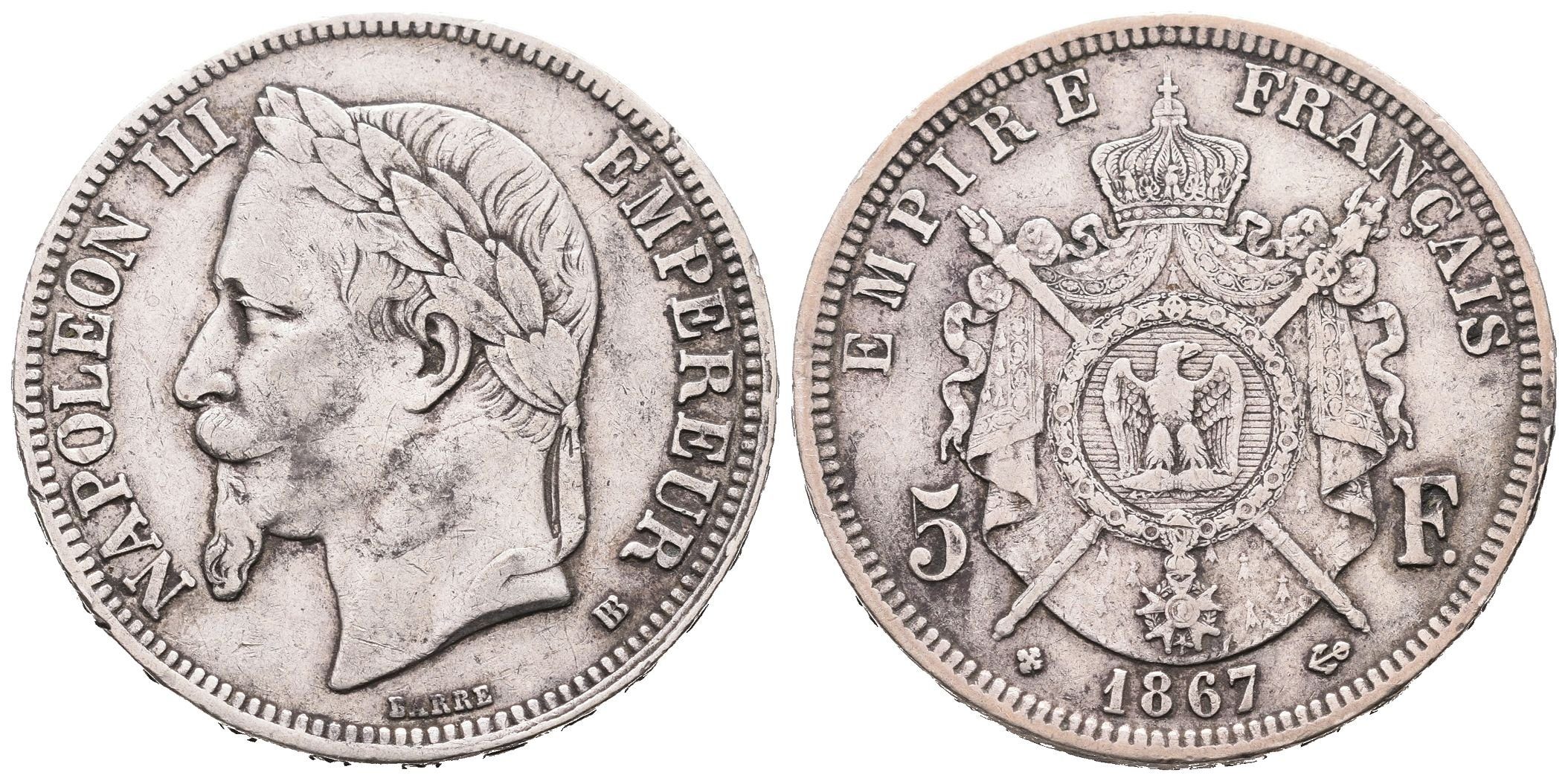 Francie, 5 Frank 1867 BB