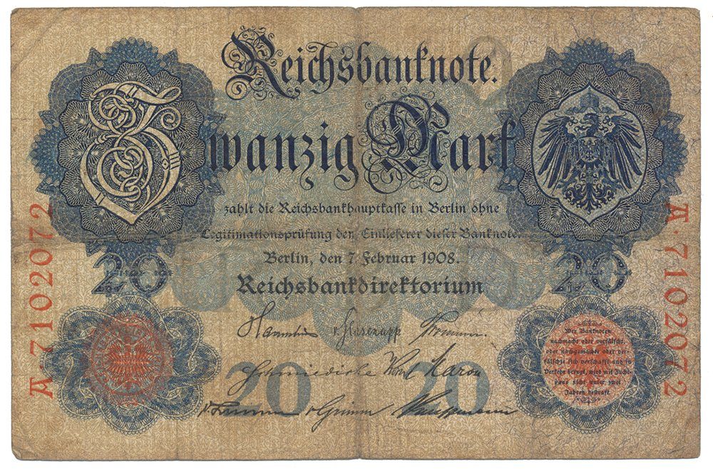 Německo, 20 Mark 1908, Ro.31