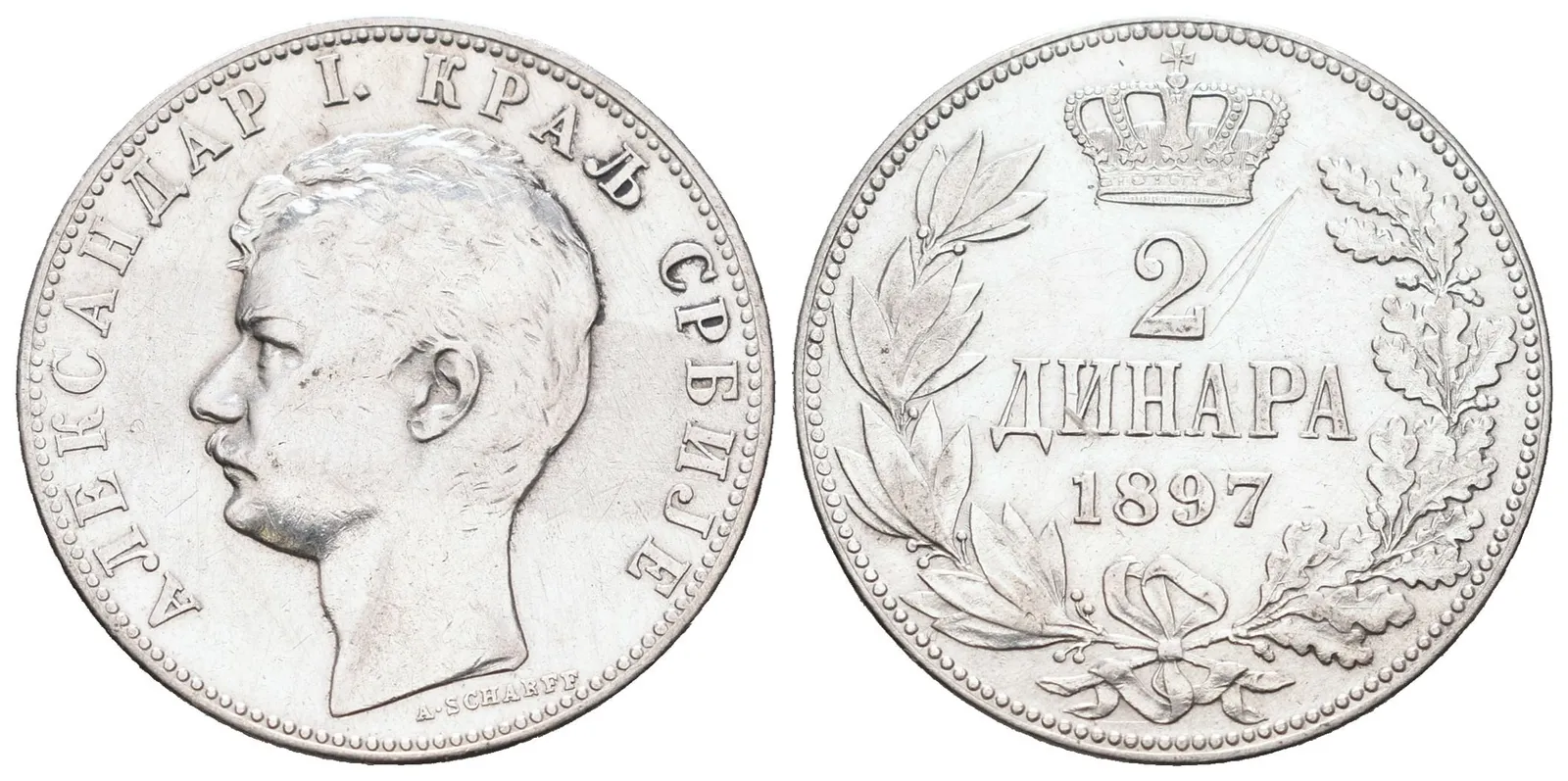 Srbsko, 2 Dinar 1897