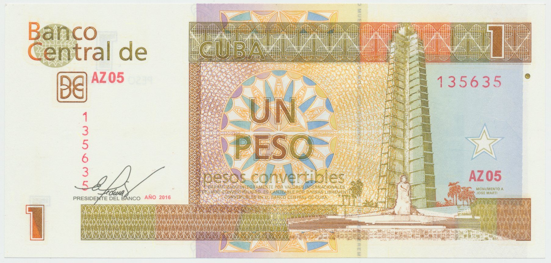 Kuba, 1 Peso Convertible 2016, P.FX46