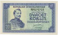 Československo, 20 Koruna b.d. (1945), Hej.72a