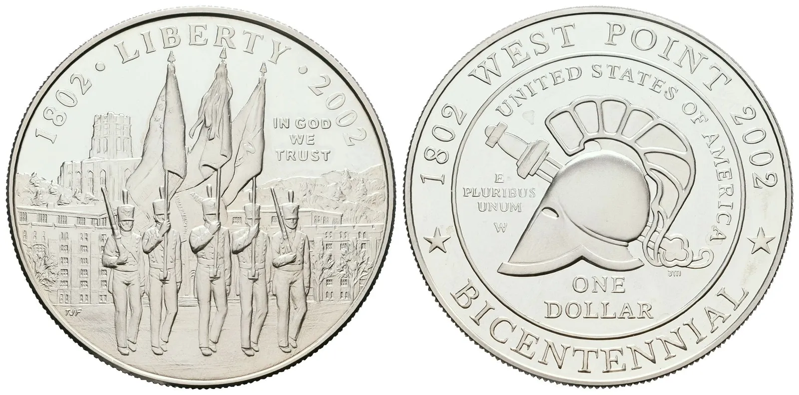 USA, 1 Dollar 2002 - West Point Military Academy, PROOF - etue
