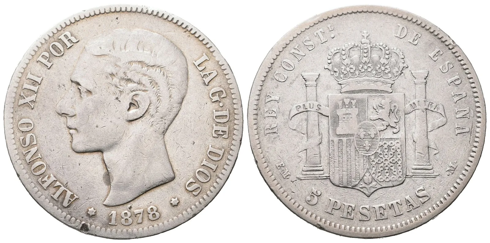 Španělsko, 5 Peseta 1878 EMM