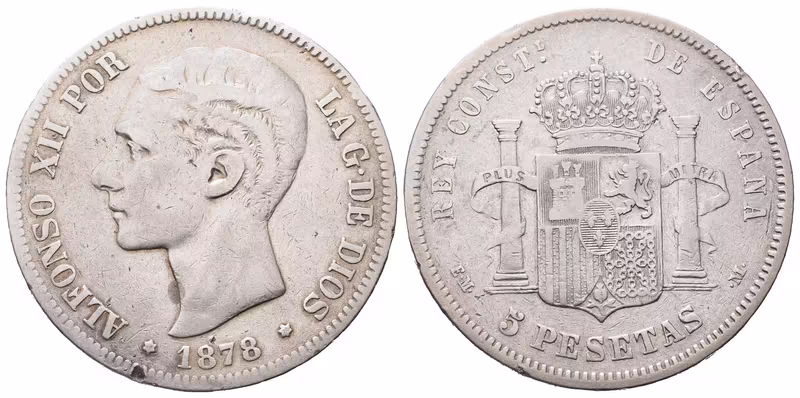 Španělsko, 5 Peseta 1878 EMM
