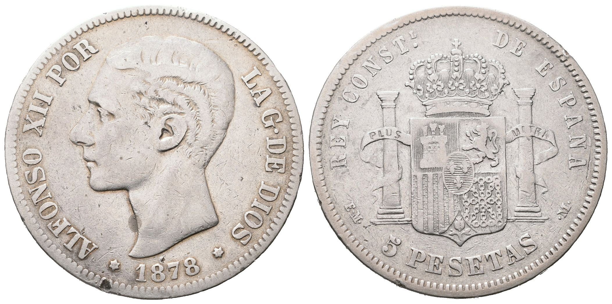 Španělsko, 5 Peseta 1878 EMM