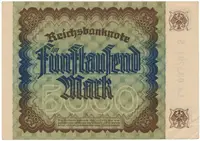 Německo, 5000 Mark 1922, Ro.80f - fotografie 2