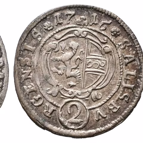 1/2 Batzen (2 Krejcar) 1716, Šm.52-A-16, krásná zachovalost,