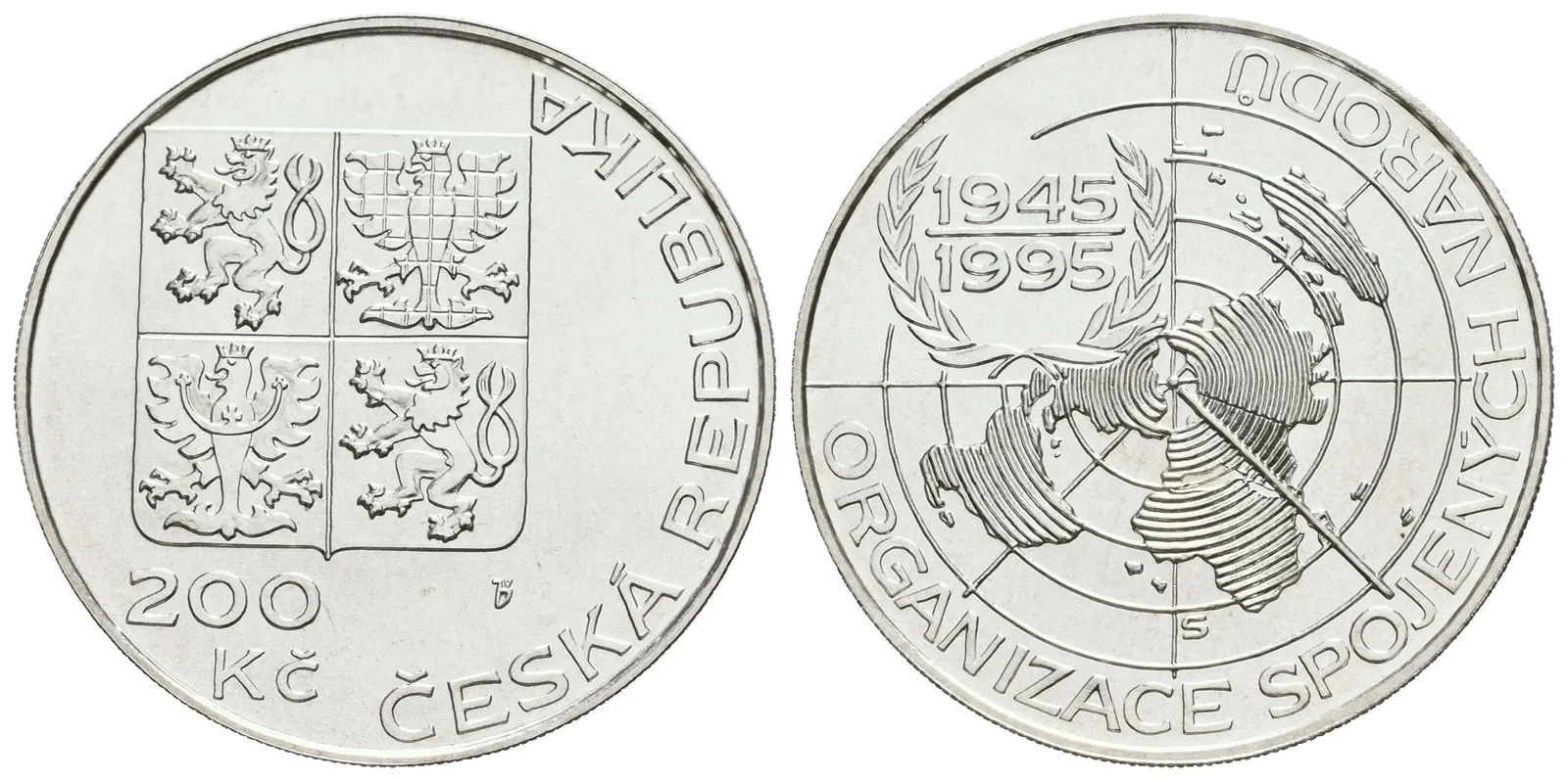 200 Kč 1995 - OSN, kapsle, certifikát — 1