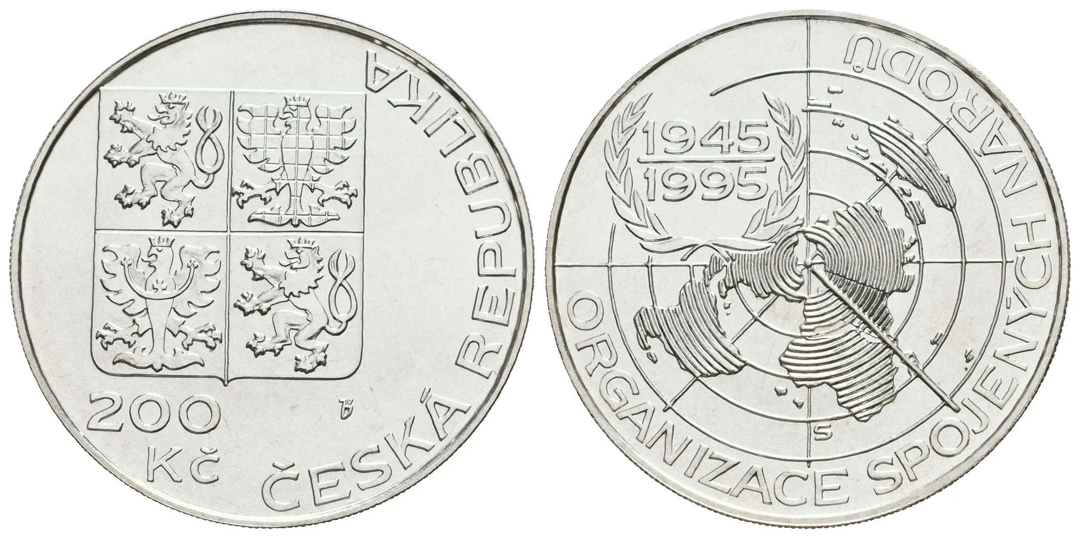 200 Kč 1995 - OSN, kapsle, certifikát — 1