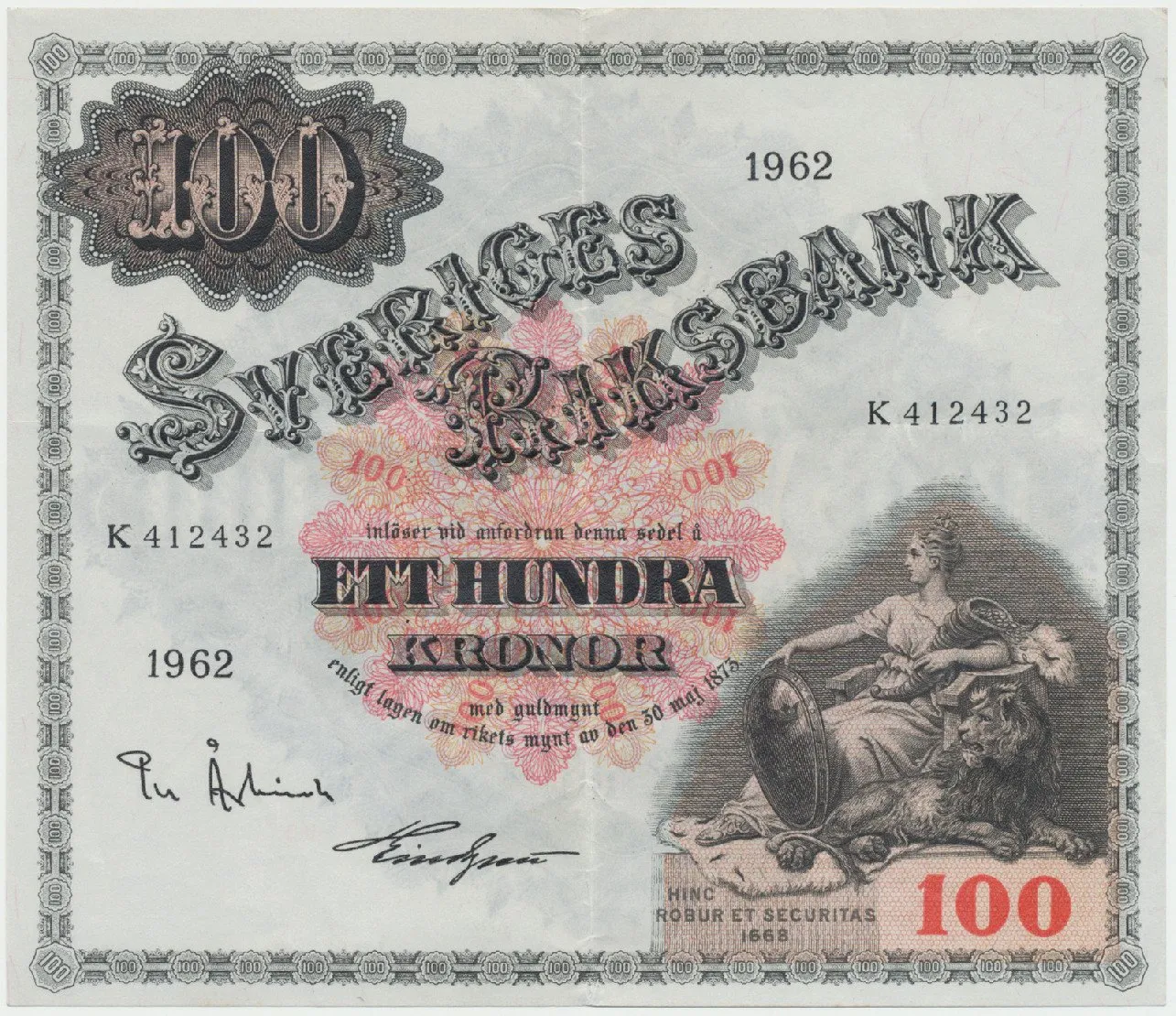 Švédsko, 100 Kronor 1962, P.48d