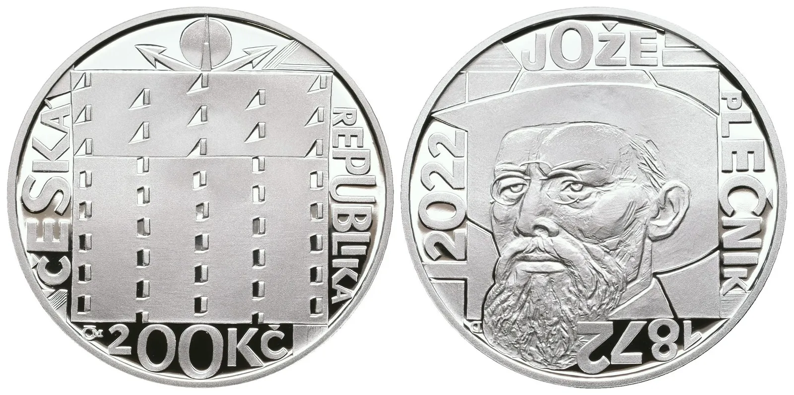 200 Kč 2022 - Jože Plečnik, PROOF-bez certifikátu