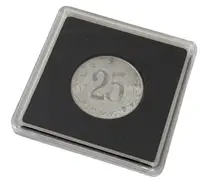 25 mm - Plastová kapsle/bublinka na mince QUADRUM - 1 kus
