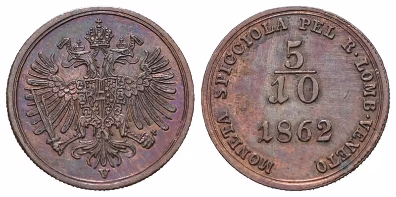 5/10 Soldo 1862 V