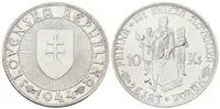 10 Koruna 1944 - s křížkem na kapličce, luxusní zachovalost