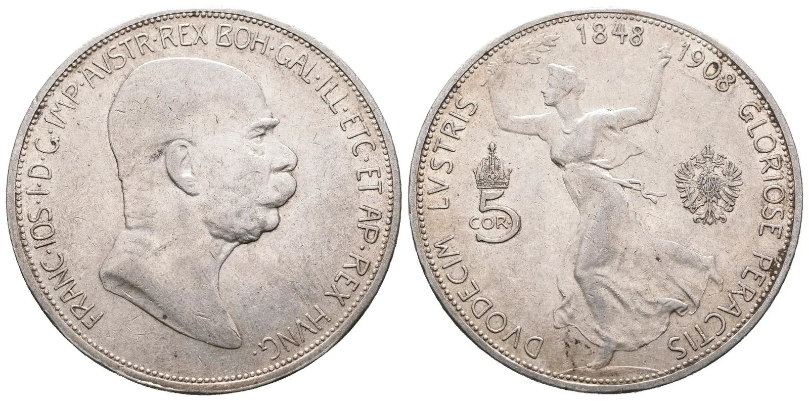 5 Koruna 1908 - jubilejní