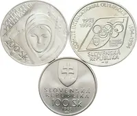 200 Sk 1994 - Janko Alexy a Olympijské hry + 100 Sk 1993 - Vznik Slovenské republiky, — 1
