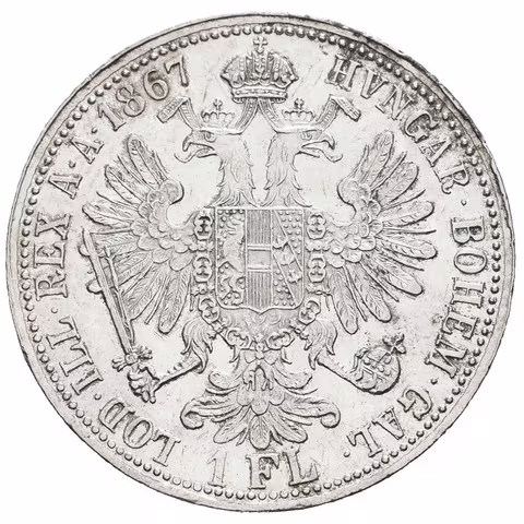 Zlatník 1867 A, velmi pěkná zachovalost, lesk, rysky a hranky, čištěn