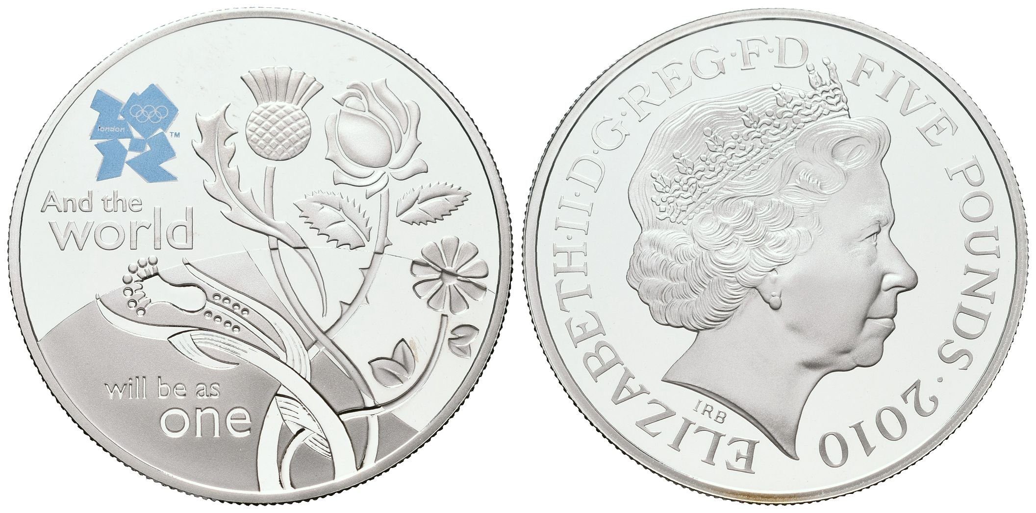 Velká Británie, 5 liber 2010  OH Londýn - Jednota