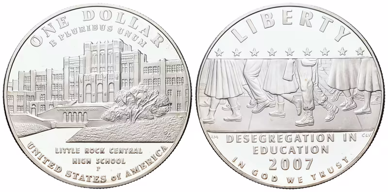 USA, 1 Dollar 2007 - Little Rock, PROOF