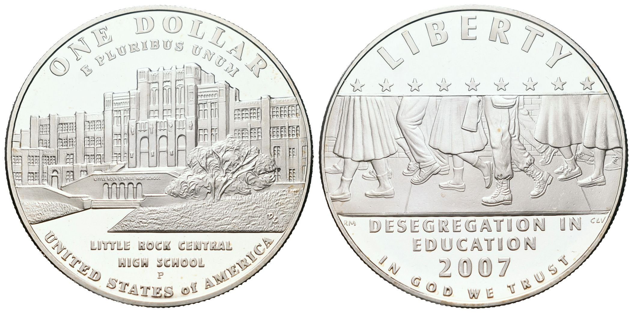 USA, 1 Dollar 2007 - Little Rock, PROOF