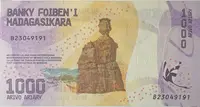 Madagaskar, 1000 Ariary (2017~2022), P.100 - fotografie 2