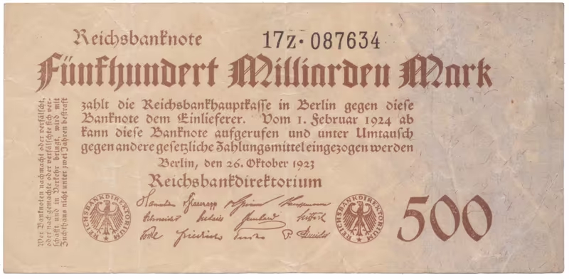 Německo, 500 Milliarden Mark 1923, Ro.124d