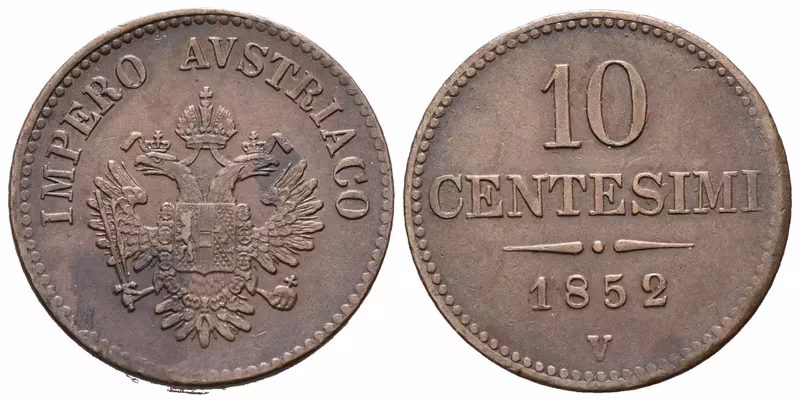 10 Centesimi 1852 V
