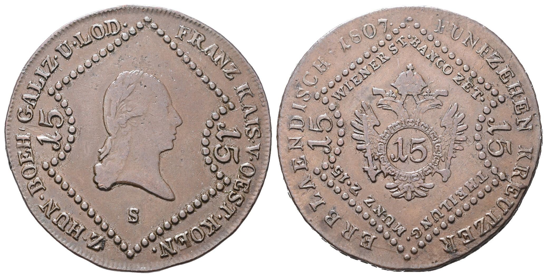 František II., 15 Krejcar 1807 B