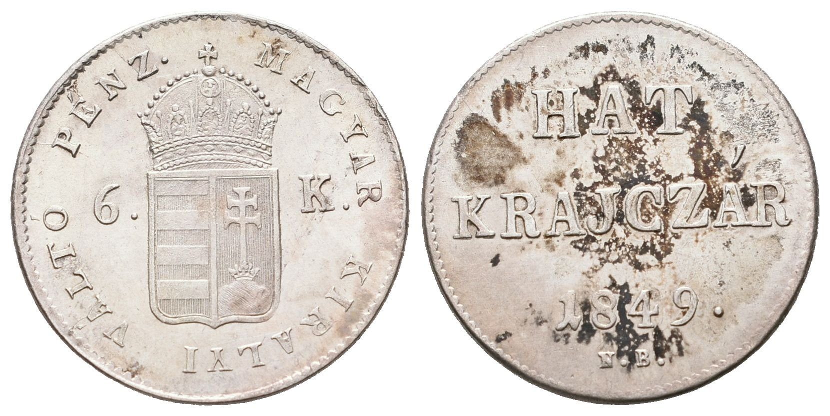 Revoluce, 6 Krejcar 1849 NB