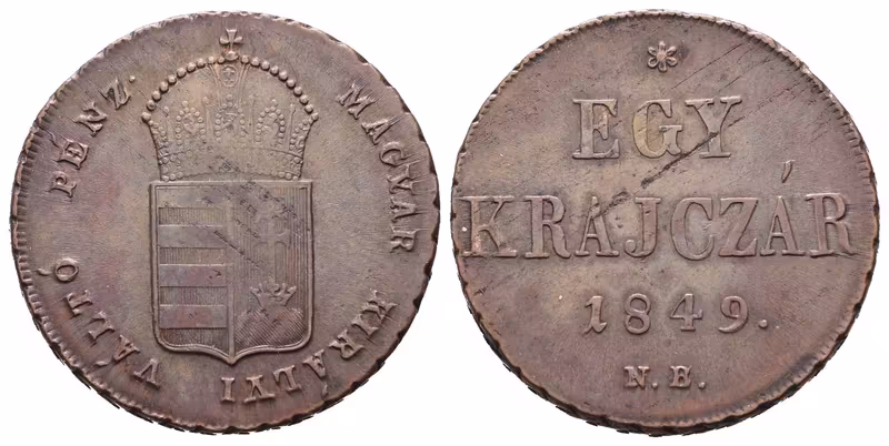 Revoluce, Krejcar 1849 NB