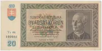 20 Koruna 1939, série Yz 46, Hej.47a2
