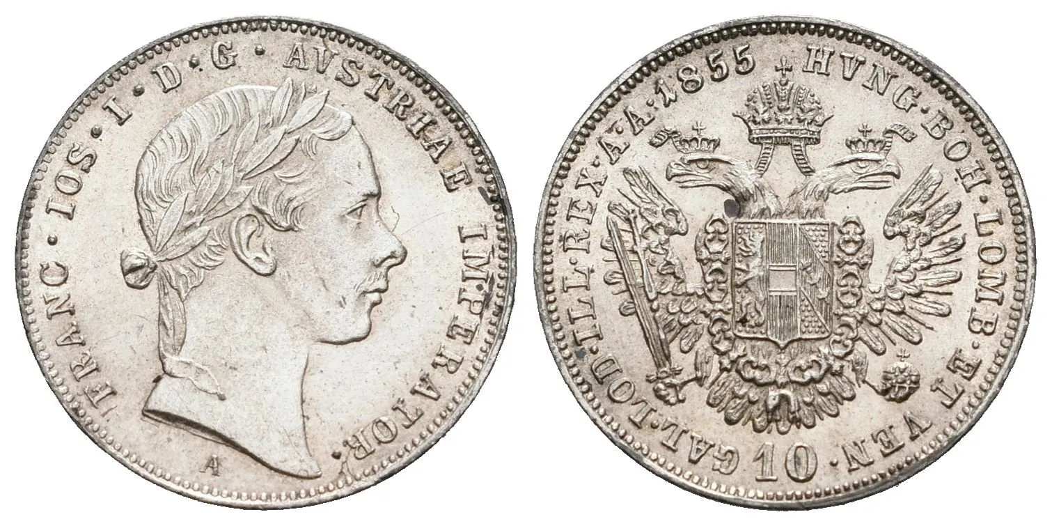 10 Krejcar 1855 A