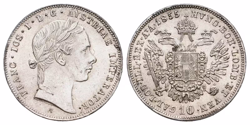 10 Krejcar 1855 A