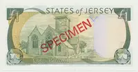 Jersey, 1 Pound (2000), bankovní vzor, přetisk SPECIMEN, P.26bs - fotografie 2