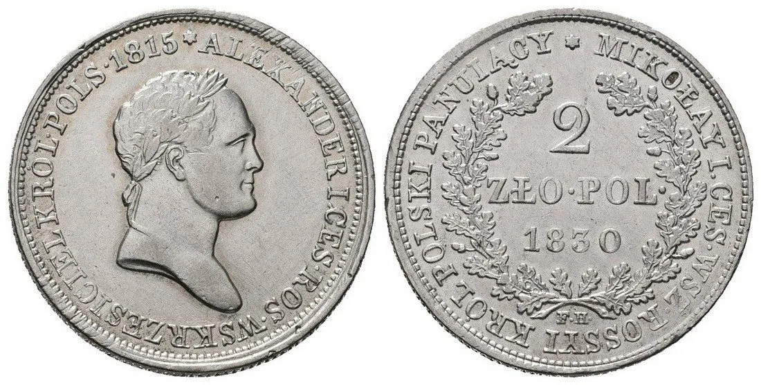 Ražby pro Polsko, Mikuláš I., 1825 - 1855 — 1