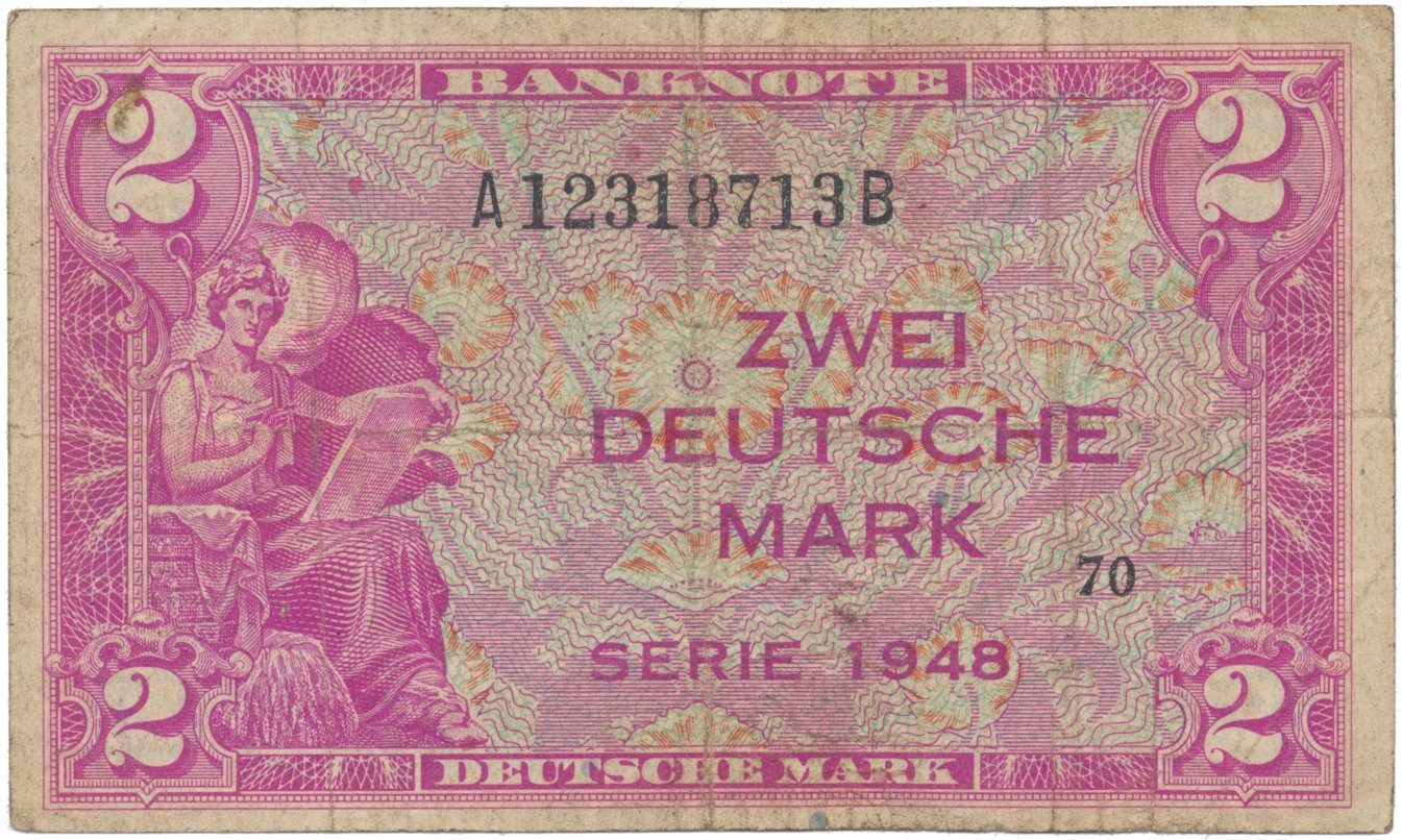 Německo - NSR, 2 DM 1948, Ros.234a