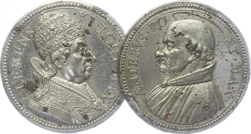 Vatikán - životopisné medaile, cca 18. století — 1