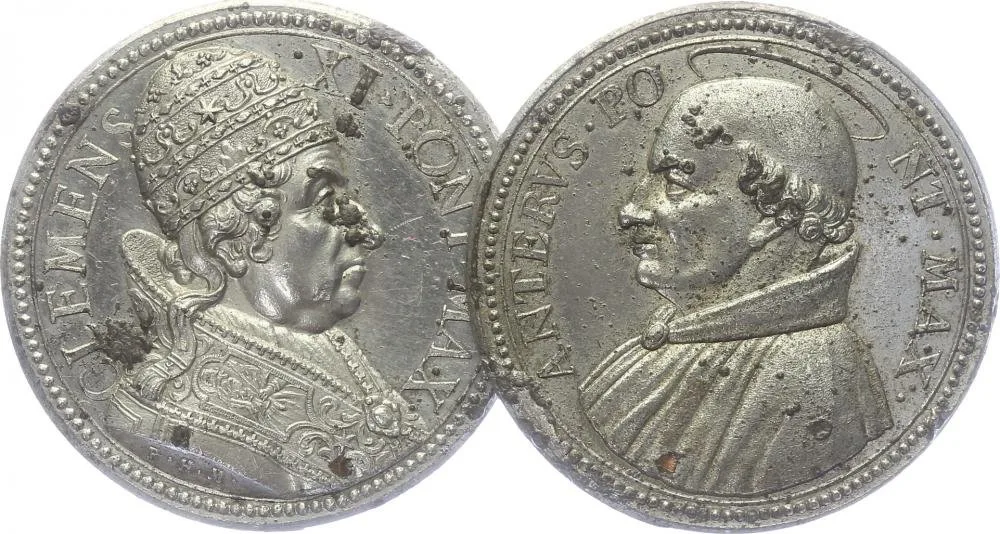 Vatikán - životopisné medaile, cca 18. století — 1