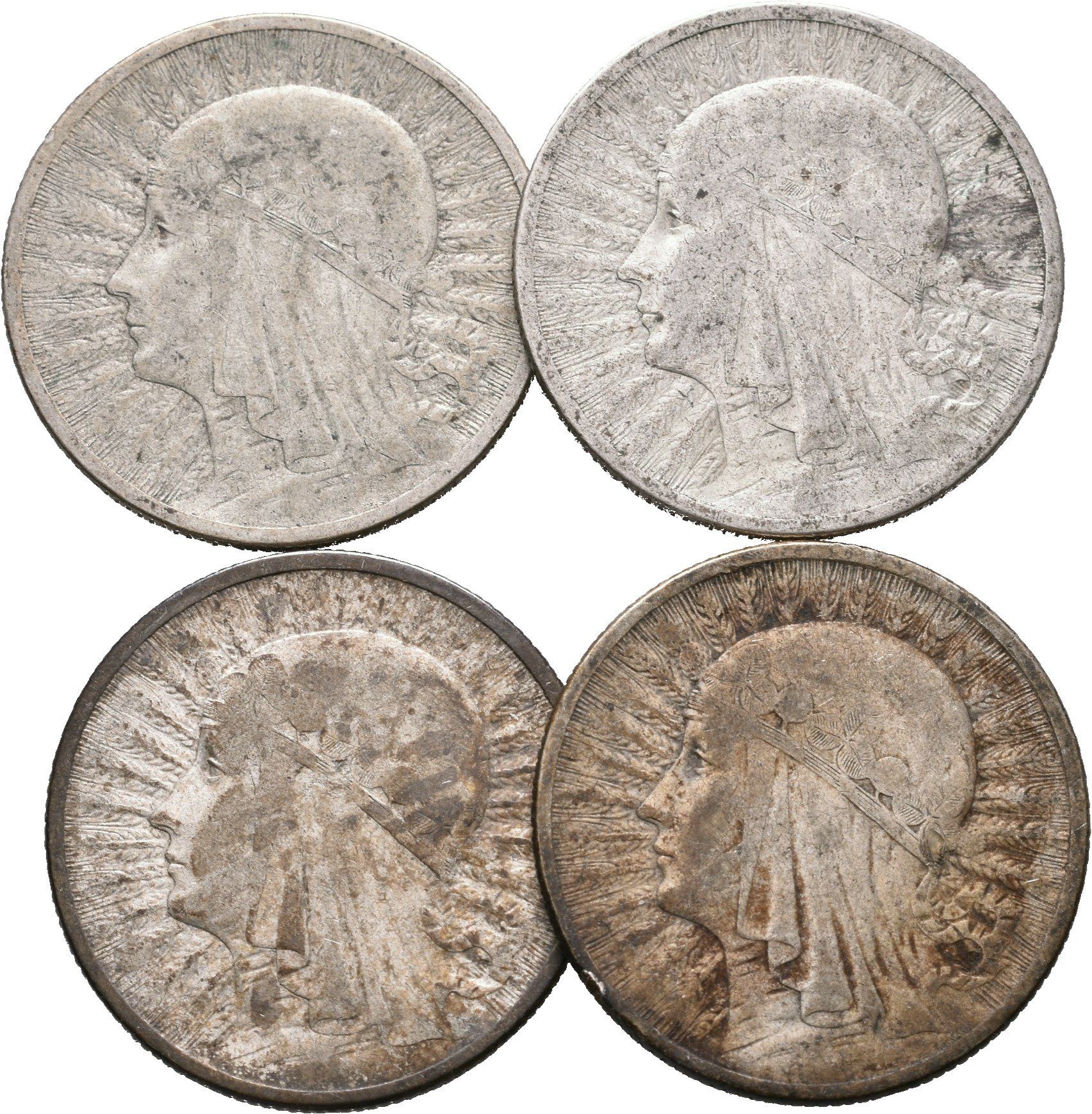 Polsko, 2 Zloté 1933 - 4 kusy