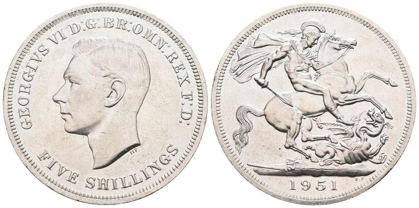 Velká Británie, 5 Shilling 1951