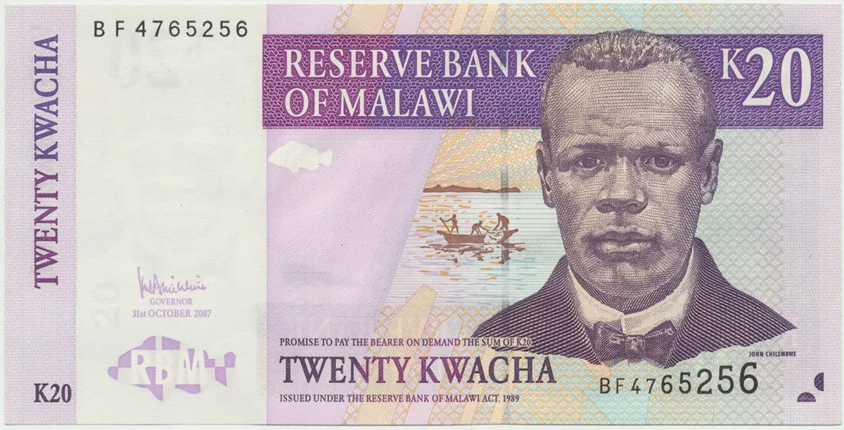 Malawi, 20 Kwacha 2004~2009, P.52