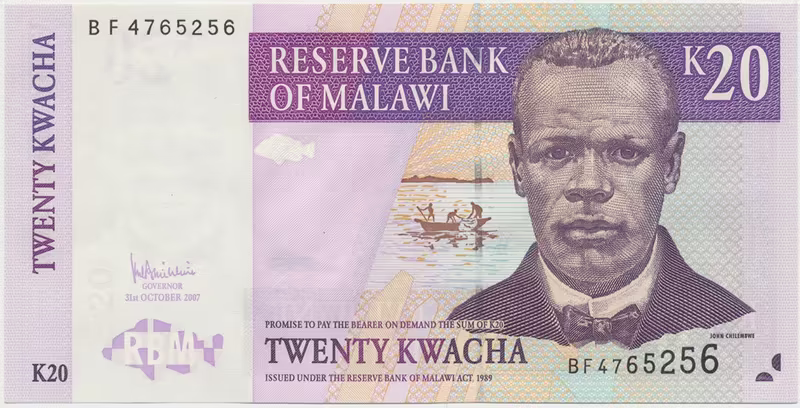 Malawi, 20 Kwacha 2004~2009, P.52