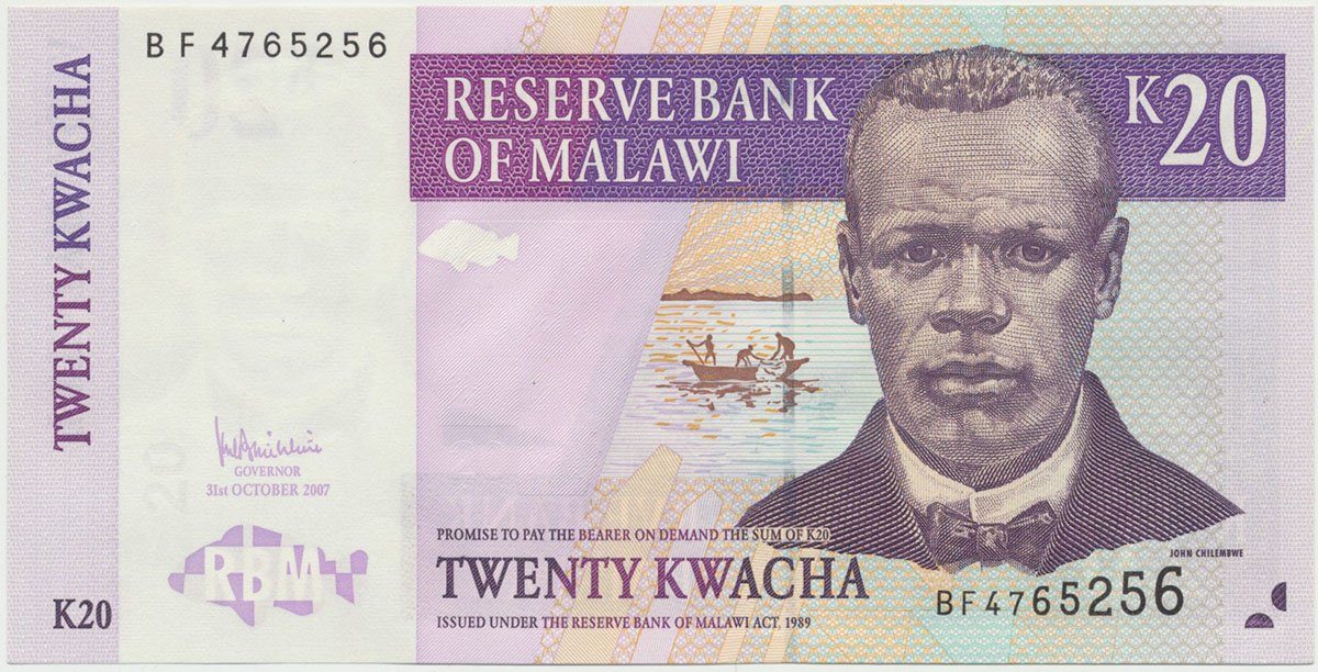 Malawi, 20 Kwacha 2004~2009, P.52