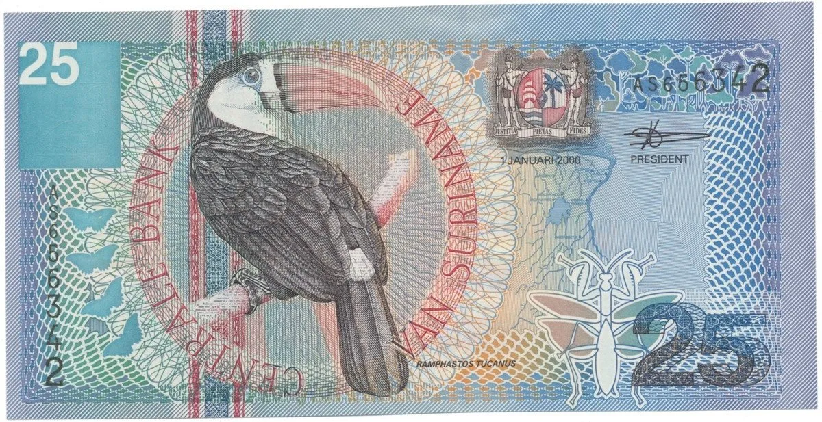 Surinam, 25 Gulden 2000, P.148